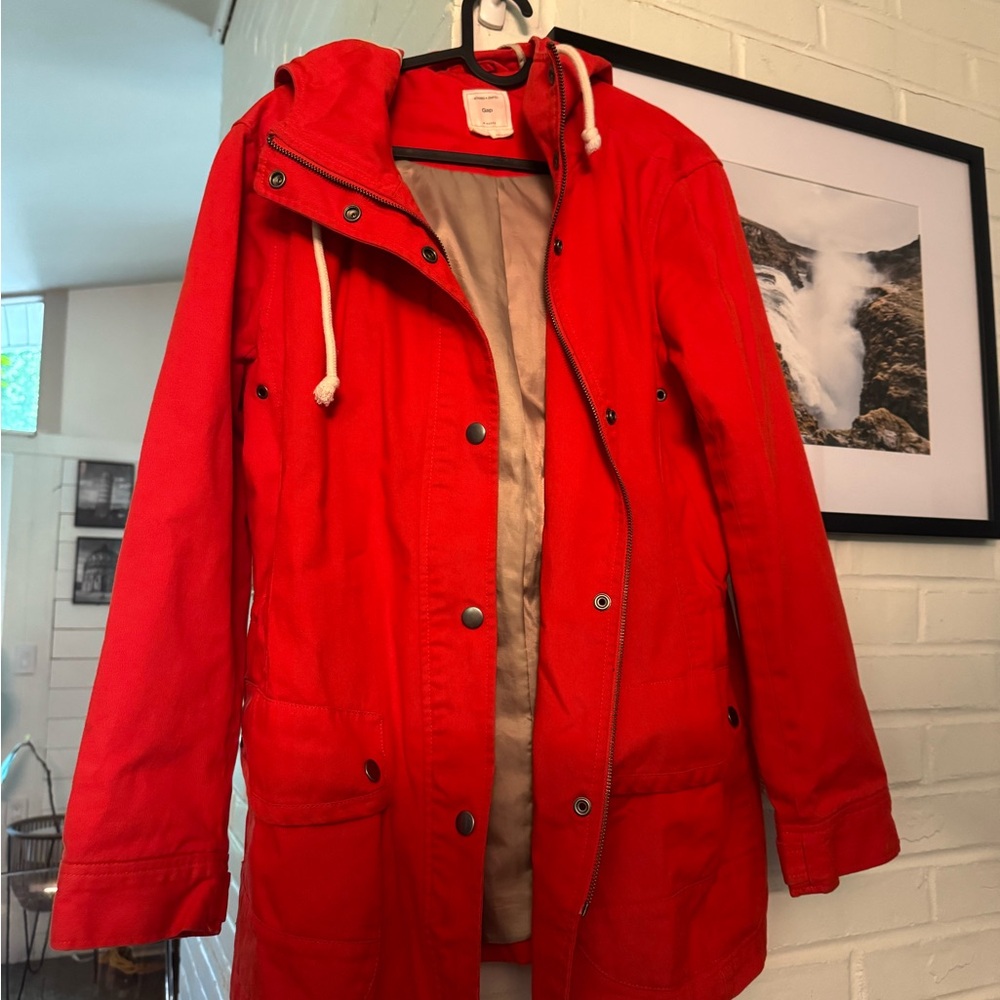 GAP Women's Bright Red Utility Jacket
